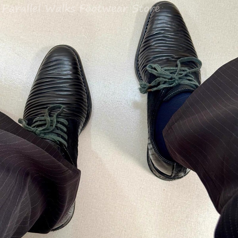 Mens Pleated Leather Derby Sho - Men'S Shoes Smart 评论和价格