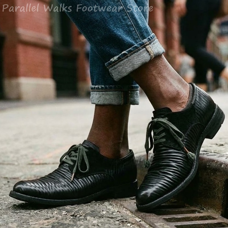 Mens Pleated Leather Derby Sho - Men'S Shoes Smart 评论和价格