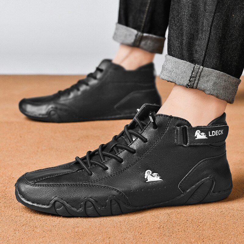 Men Boots Casual Motorcycle Wi - Men'S Shoes Water Resistant 评论和价格