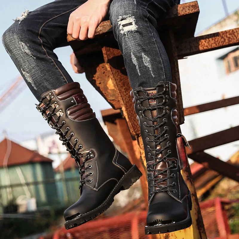 Men Knee High Leather Boots Wi - Men'S Shoes Hey Dude 评论和价格