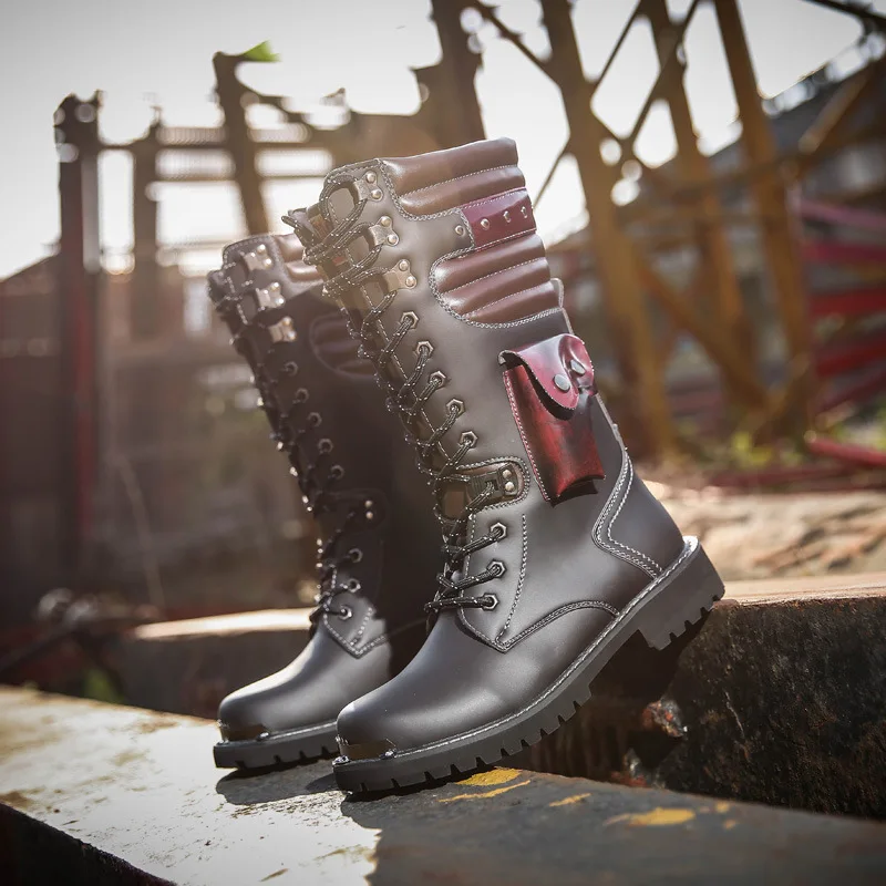 Men Knee High Leather Boots Wi - Men'S Shoes Hey Dude 评论和价格