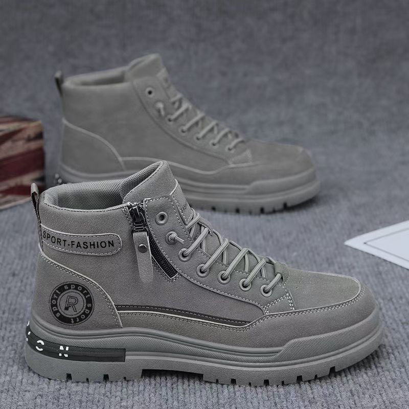 Men Retro High Top Work Boots  - Men'S Shoes Hoka Sale 评论和价格