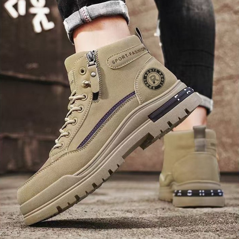Men Retro High Top Work Boots  - Men'S Shoes Hoka Sale 评论和价格