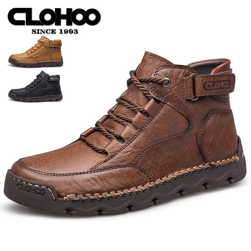 CLOHOO Hand-Sewn Men's Shoes C - Men'S Shoes Hey Dude 评论和价格