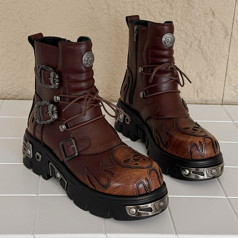 Men Height Increasing Punk Sty - Men'S Shoes Increase Height 评论和价格